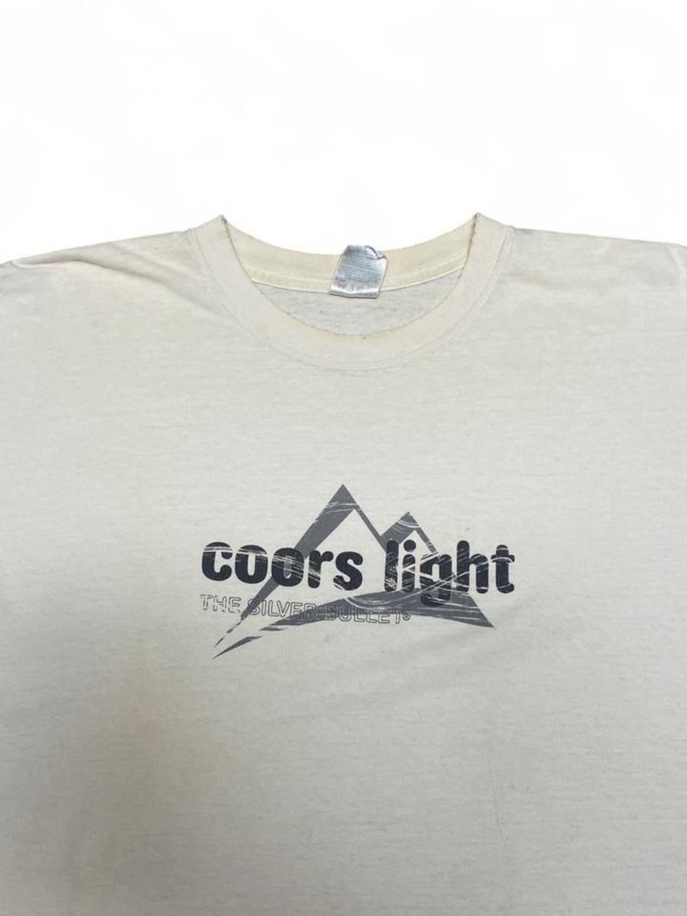 Vintage Coors light the silver bullet, beer graphic white  T-shirt